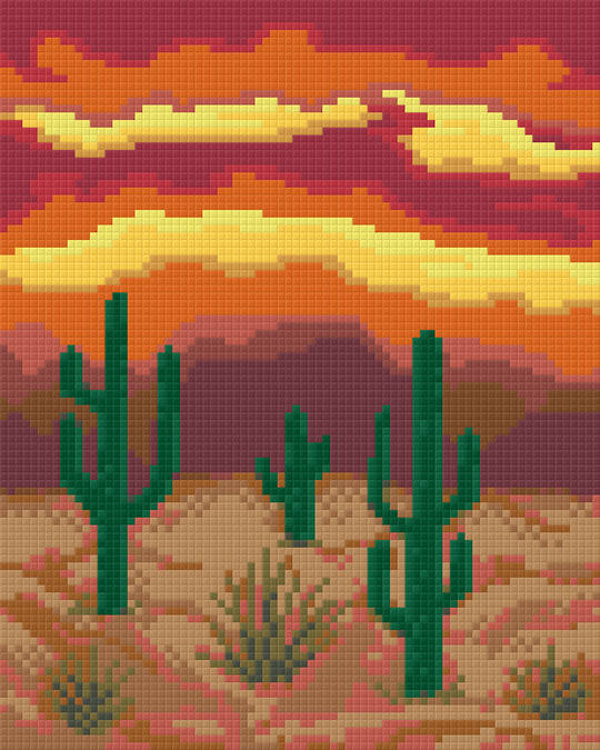 Southwest Sunset Four [4] Baseplate PixelHobby Mini-mosaic Art Kit
